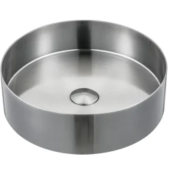 Viadurini Bathroom Metallwaschbecken-Rundes Aufsatzwaschbecken aus Edelstahl in verschiedenen Ausführungen – Fiordaliso