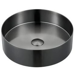 Viadurini Bathroom Metallwaschbecken-Rundes Aufsatzwaschbecken aus Edelstahl in verschiedenen Ausführungen – Fiordaliso