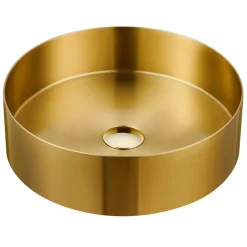 Viadurini Bathroom Metallwaschbecken-Rundes Aufsatzwaschbecken aus Edelstahl in verschiedenen Ausführungen – Fiordaliso