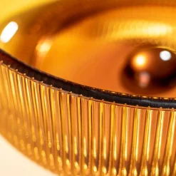 Viadurini Bathroom Waschbecken Glas-Rundes Aufsatzwaschbecken aus venezianischem Plissè-Glas, hergestellt in Italien – Zirkon