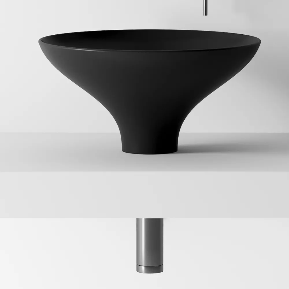 Viadurini Bathroom Keramikwaschbecken-Rundes Aufsatzwaschbecken aus farbiger Keramik Made in Italy - Hoscar