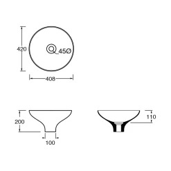 Viadurini Bathroom Keramikwaschbecken-Rundes Aufsatzwaschbecken aus farbiger Keramik Made in Italy - Hoscar