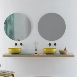 Viadurini Bathroom Keramikwaschbecken-Rundes Aufsatzwaschbecken aus farbiger Keramik, hergestellt in Italien – Schüssel