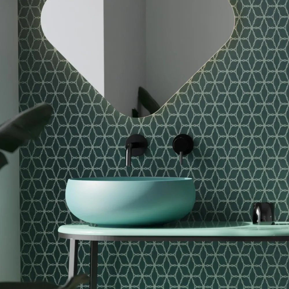 Viadurini Bathroom Keramikwaschbecken-Rundes Aufsatzwaschbecken aus farbiger Keramik, hergestellt in Italien – Schüssel