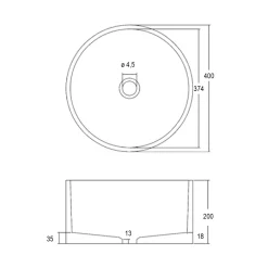 Viadurini Bathroom Beton Waschbecken-Rundes Aufsatzwaschbecken aus Mali-Orange-Terrazzo – Azalee