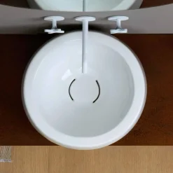 Viadurini Bathroom Keramikwaschbecken-Rundes Aufsatzwaschbecken aus Keramik, Design made in Italy Elisa