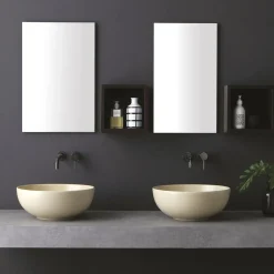 Viadurini Bathroom Keramikwaschbecken-Rundes Aufsatzwaschbecken aus farbiger Keramik, L 40 cm – Chicco