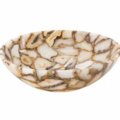 Viadurini Bathroom Steinwaschbecken-Rundes Design-Aufsatzwaschbecken aus Achat Stein Mila, Einzelstück