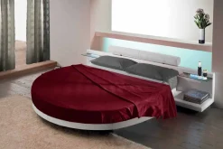 Viadurini Night Design Rundbetten-Rundes Doppelbett mit Ecoleather bezogen, Made in Italy Design - Vesio