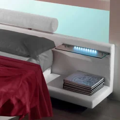 Viadurini Night Design Rundbetten-Rundes Doppelbett mit Ecoleather bezogen, Made in Italy Design - Vesio