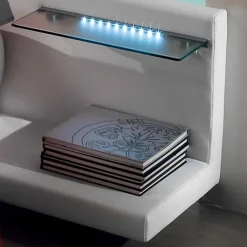 Viadurini Night Design Rundbetten-Rundes Doppelbett mit Ecoleather bezogen, Made in Italy Design - Vesio