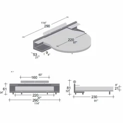 Viadurini Night Design Rundbetten-Rundes Doppelbett mit Ecoleather bezogen, Made in Italy Design - Vesio