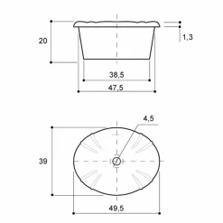 Viadurini Bathroom Keramikwaschbecken-rundes Einbauwaschbecken asu Porzellan klassisch made in Italy, Santiago