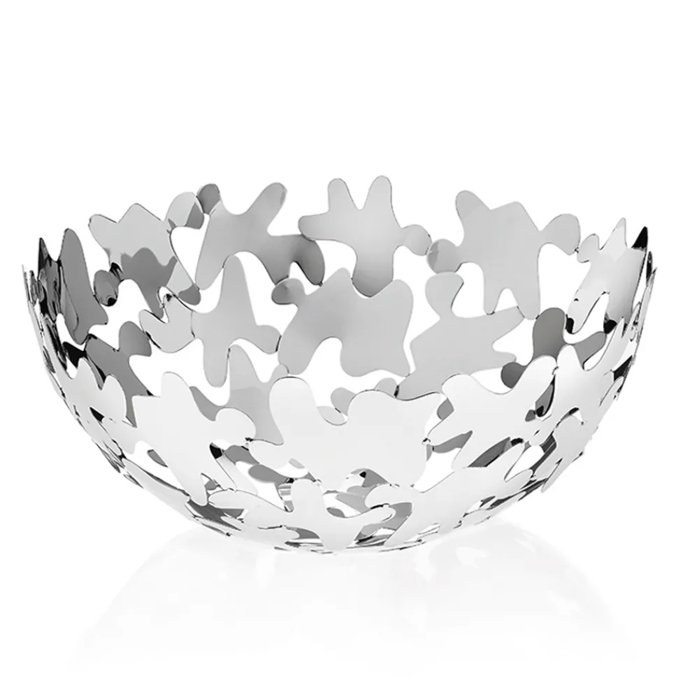 Viadurini Decor Küchenzubehör-Rundes Herzstück Zeitgenössisches Design Verziertes Silbernes Metall - Cordoba