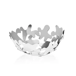 Viadurini Decor Küchenzubehör-Rundes Herzstück Zeitgenössisches Design Verziertes Silbernes Metall - Cordoba