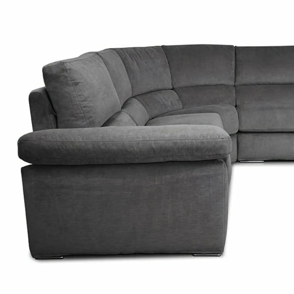 Viadurini Living Moderne Sofas-Rundes 6-Sitzer-Ecksofa aus Stoff Made in Italy - Abudhabi