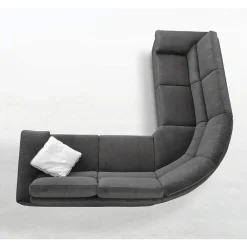 Viadurini Living Moderne Sofas-Rundes 6-Sitzer-Ecksofa aus Stoff Made in Italy - Abudhabi