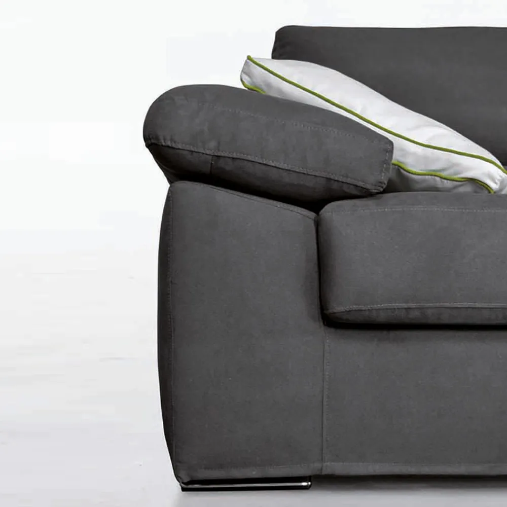 Viadurini Living Moderne Sofas-Rundes 6-Sitzer-Ecksofa aus Stoff Made in Italy - Abudhabi