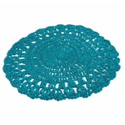 Viadurini Kitchen Amerikanische Tischsets-Rundes Tischset Gehäkeltes Tischset Verschiedene Farben 12 Stück - Punzolo