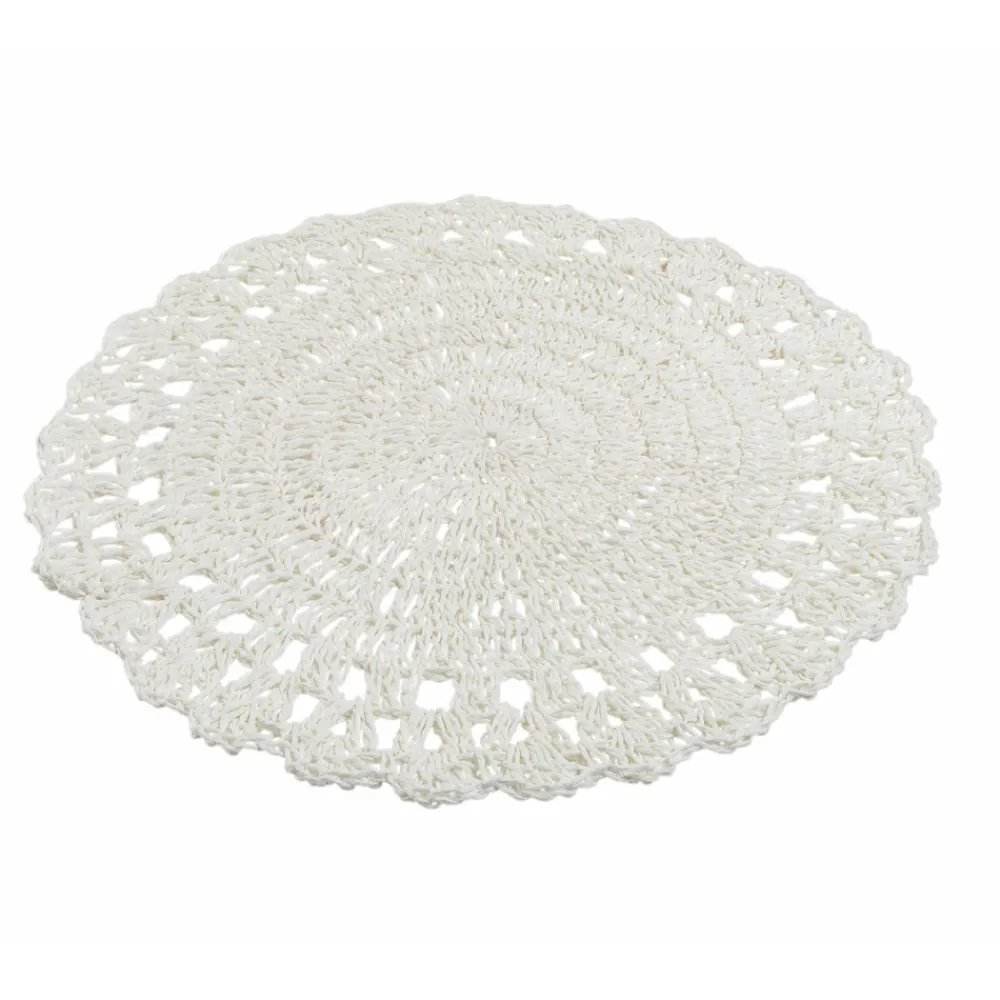 Viadurini Kitchen Amerikanische Tischsets-Rundes Tischset Gehäkeltes Tischset Verschiedene Farben 12 Stück - Punzolo