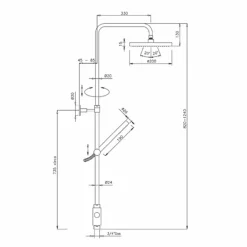 Viadurini Taps Duschsäulen-Rundschnitt-Duschsäule aus Messing mit Handbrause Made in Italy - Amadeo