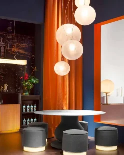 SLIDE Runde Tische-Rundtisch im klassischen Design aus HPL, Durchmesser 140cm - Ottocento