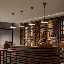 Il Fanale Pendelleuchten Vintage-Rustikale Pendelleuchte aus Messing oder Eisen Ø40 cm Galileo von