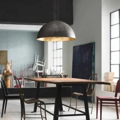 Il Fanale Pendelleuchten Vintage-Rustikale Pendelleuchte aus Messing oder Eisen Ø60 cm Galileo von