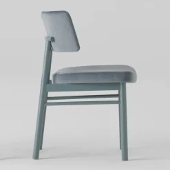 Viadurini Living Moderne Stühle-Samtstuhl mit Sockel aus bemalter Esche Made in Italy, 2 Stück - Alaska