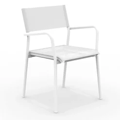 Viadurini in the Garden Gartenstühle Metall-Satz von 4 Gartenstühlen aus Aluminium und Batyline - Lucente