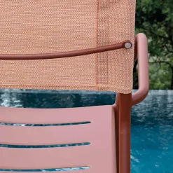 Viadurini in the Garden Gartenstühle Metall-Satz von 4 Gartenstühlen aus verzinktem Metall und Batyline - Prestigio