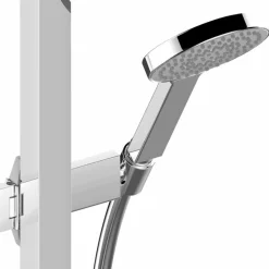 Viadurini Taps Duscharmaturen-Schiebeschiene für Dusche mit Handbrause aus verchromtem Messing mit feinem Design - Girino