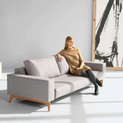 Innovation Schlafsofas Im Skandinavischen Design-Schlafcouch im skandinavischen Stil grau Idun von