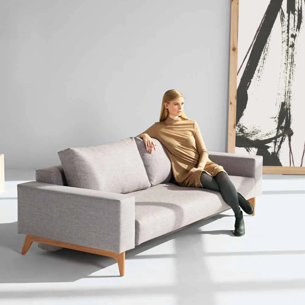 Innovation Schlafsofas Im Skandinavischen Design-Schlafcouch im skandinavischen Stil grau Idun von