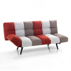 Viadurini Living Moderne Schlafsofas-Schlafsofa aus mehrfarbigem, nicht abnehmbarem Stoff – Promezio