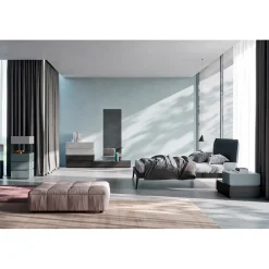 Viadurini Night Design Schlafzimmer Komplett-Schlafzimmer mit 7 Elementen Modern Style Möbel Made in Italy - Polynesien