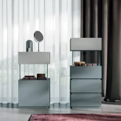 Viadurini Night Design Schlafzimmer Komplett-Schlafzimmer mit 7 Elementen Modern Style Möbel Made in Italy - Polynesien