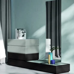 Viadurini Night Design Schlafzimmer Komplett-Schlafzimmer mit 7 Elementen Modern Style Möbel Made in Italy - Polynesien