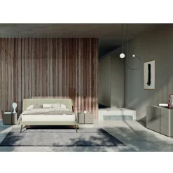 Viadurini Night Design Schlafzimmer Komplett-Schlafzimmer mit 4 Elementen Moderner Stil Made in Italy Hohe Qualität - Minorco