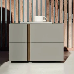 Viadurini Night Design Schlafzimmer Komplett-Schlafzimmer mit 4 Elementen Moderner Stil Made in Italy Hohe Qualität - Minorco