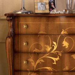 Viadurini Classic Kommoden-Schlafzimmerkommode aus Holz mit Intarsien Made in Italy - Ottaviano