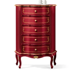 Viadurini Classic Kommoden-Schlafzimmerkommode mit 5 klassischen Holzschubladen Made in Italy - Leonor