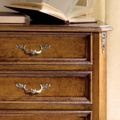 Viadurini Classic Kommoden-Schlafzimmer-Nachttisch aus Walnussholz 3 Schubladen Made in Italy - Richard