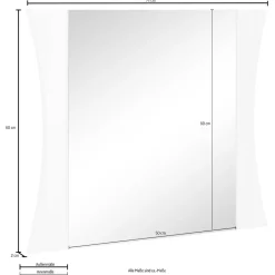 Viadurini Decor Wandspiegel-Schlafzimmerspiegel oder Wandeingang gewölbtes Design 2 Größen - Sabine