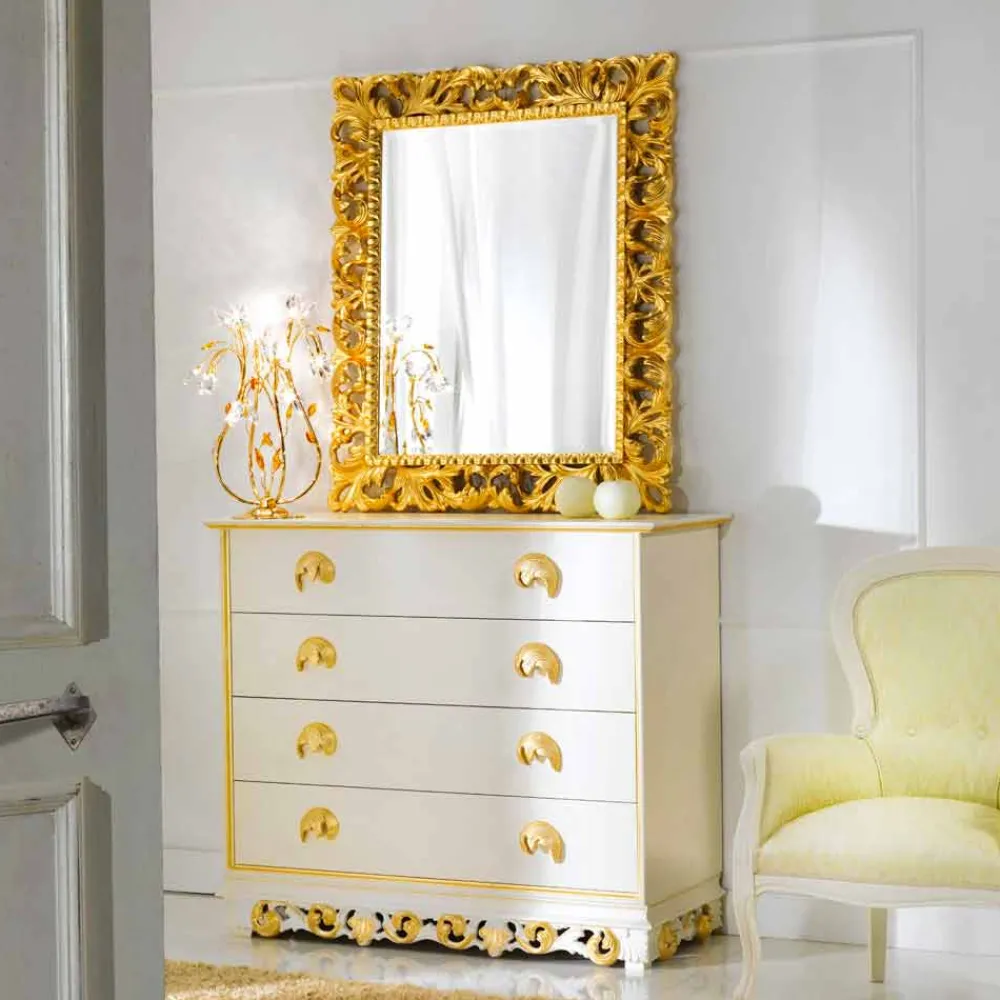 Viadurini Living Kommoden-Schlafzimmert Kommode mit 4 Schubladen Zucchi