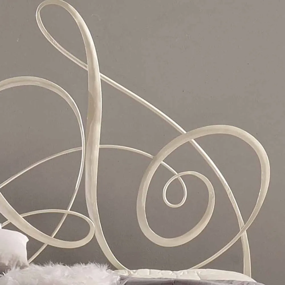 Viadurini Night Design Maßgeschneiderte Möbel|Schmiedeeisen Doppelbetten-Schmiedeeisen Doppelbett Dekoration 160x190 cm Atena Made in Italy