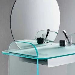 Viadurini Living Badmöbel Stehend-Schminktisch mit Spiegel und Glasschublade 3 Ausführungen - Salvie