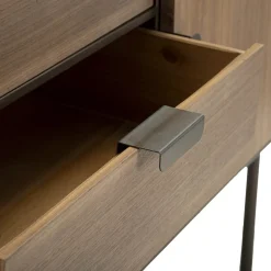 Viadurini Living Anrichte-Schrank aus Tannenholz und Grauguss mit 3 Schubladen und 2 Türen - Cooper