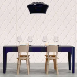 Viadurini Design Design Schreibtische-Schreibtisch / Esstisch rechteckig in modernem Design Merlot