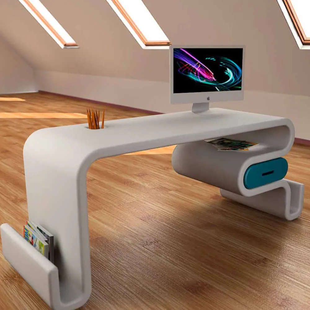 Viadurini Design Design Schreibtische-Schreibtisch Design für das Büro Made in Italy Flex